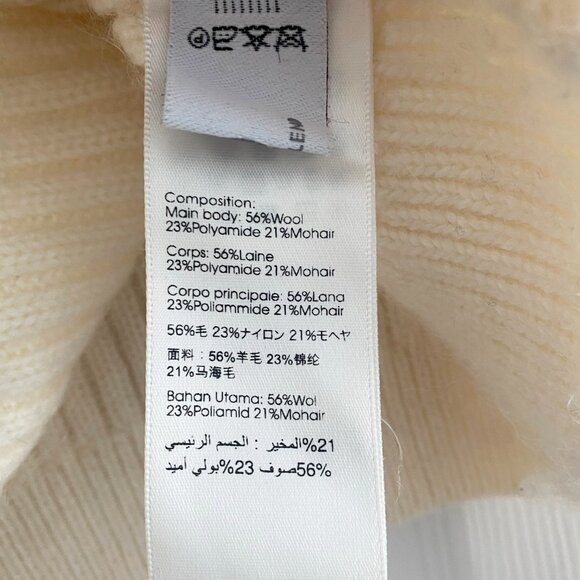 3.1 PHILLIP LIM Ivory Cropped Mohair Turtleneck, size Medium - Picture 5 of 10